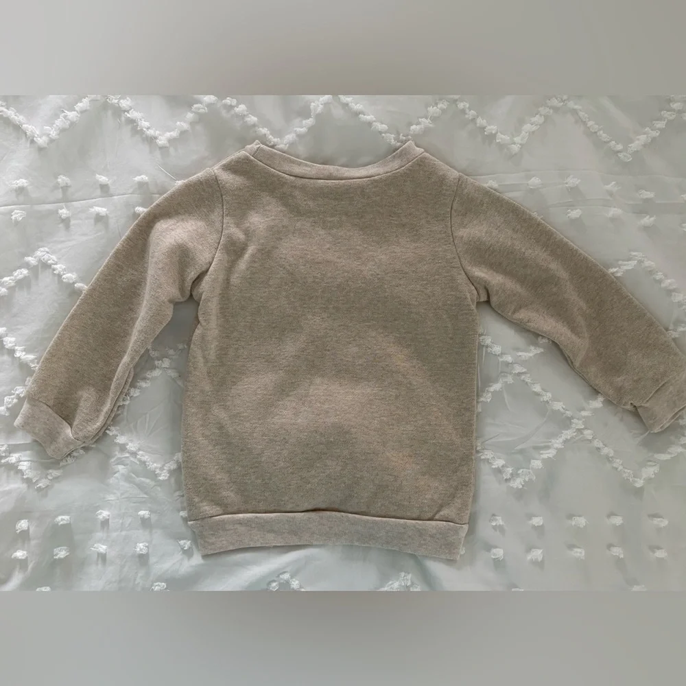 Juicy Couture girls tan metallic best friends Graphic Sweatshirt long sleeve 3T